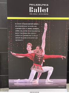 Philadelphia trip - Philadelphia Ballet - Jermel sign