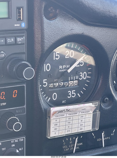 my airplane tachometer 4999.98