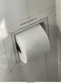 PLEASE BE MINDFUL over toilet paper