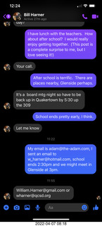 bill harner email about chs math