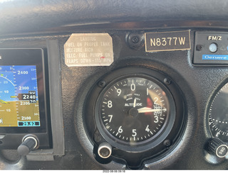 Adam in cockpit of N8377W