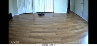 Wyze view of Sharknado robot vacuum with LIDAR
