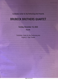 Scottsdale Arts - Brubeck Brothers Quartet program