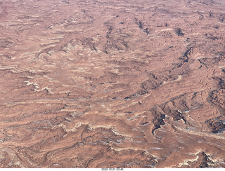aerial - flight from moab to phoenix - Canyonlands National Park - Island in the Sky - Colorado River