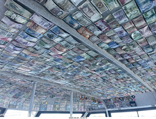 61 a1s. New Zealand - Huka Falls River Cruise - dollar bills of various currency