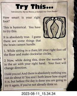 Facebook - how smart is your right foot?