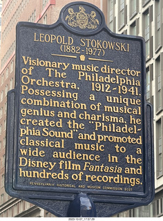 Philadelphia sign for Leopold Stokowski