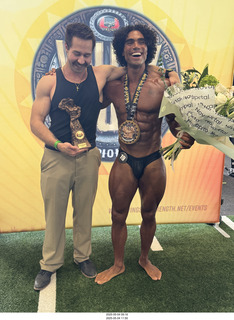NPC Valley of the Sun Championships - Wings of Strength show - Anthony Sheppard asked to take the medal off to show his abs