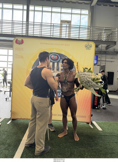 NPC Valley of the Sun Championships - Wings of Strength show - Anthony Sheppard asked to take the medal off to show his abs