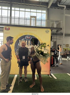 NPC Valley of the Sun Championships - Wings of Strength show - Anthony Sheppard asked to take the medal off to show his abs