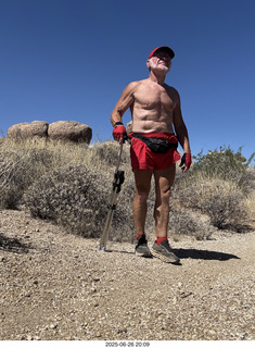 Lost Dog Wash hike - Adam shirtless