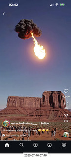 642 a2k. Facebook - Monument Valley bomb scene