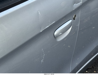 my banged-up Alamo rental car