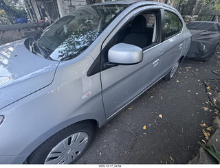 my banged-up Alamo rental car