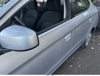 my banged-up Alamo rental car