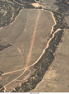 220 a2n. TF - aerial - interesting-looking airstrip in Utah