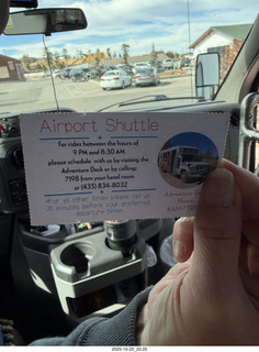 222 a2n. TF - airport shuttle card