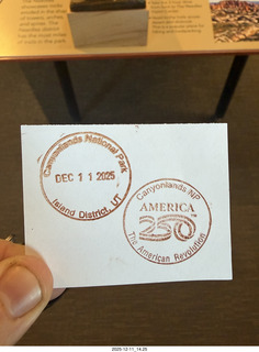 318 a2q. Utah - Canyonlands National Park - Heather-s passport stamp