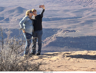 337 a2q. Utah - Canyonlands National Park - Heather and Tyler taking a selfie picture