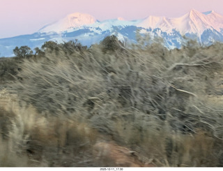 570 a2q. Utah - Canyonlands National Park drive back to Moab - LaSalle Mountains