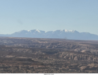330 a2q. aerial - Utah - canyonlands - LaSalle Mountains in the distance