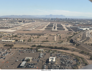 64 a2q. aerial - Phoenix Sky Harbor Airport (PHX) final approach