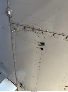 159 a2q. N8377W at Falcon Field - gas leak